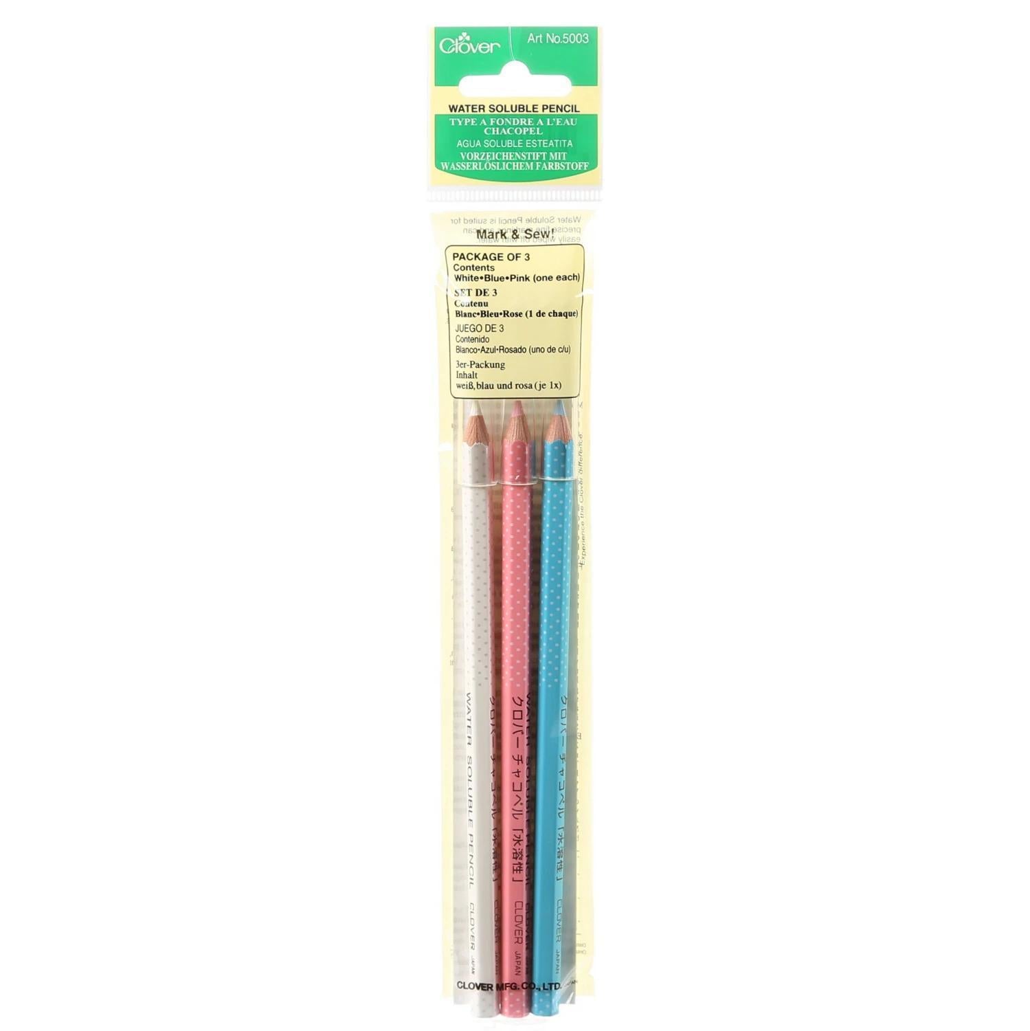 Clover Water Soluble Pencil 3 Color Assortment