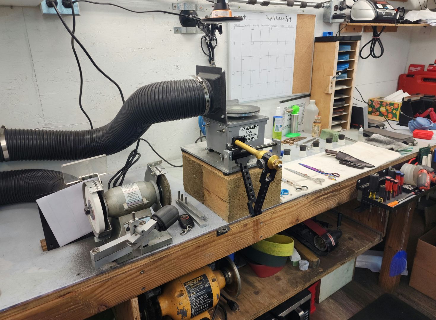 Hamaguri sharpening machine at Precision Sharpening